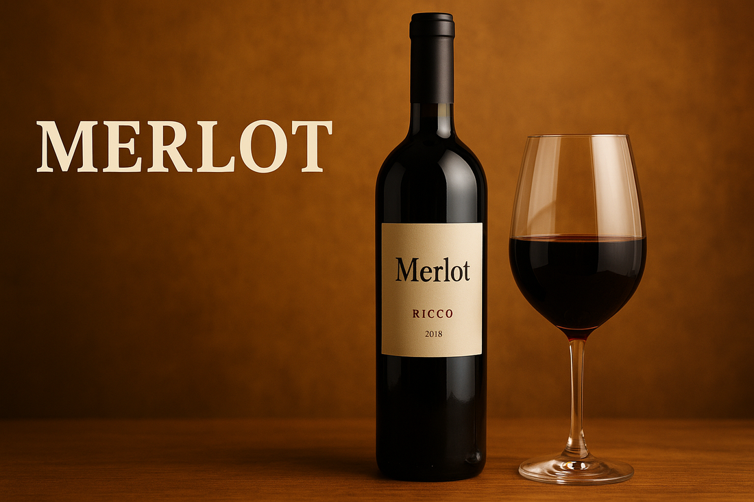 BC 메를로(Merlot) 와인과 와인잔 이미지 | 캐나다 오카나간 레드 와인 품종 가이드 대표 이미지