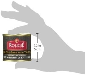 Rougié 트러플 푸아그라 90g 손과 비교한 제품 크기 이미지(높이 약 5cm)